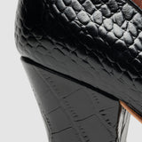 Marilyn Vintage Pumps (Mock Croc Black)
