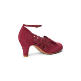 Jessie Vintage Pumps (Wine Suede)